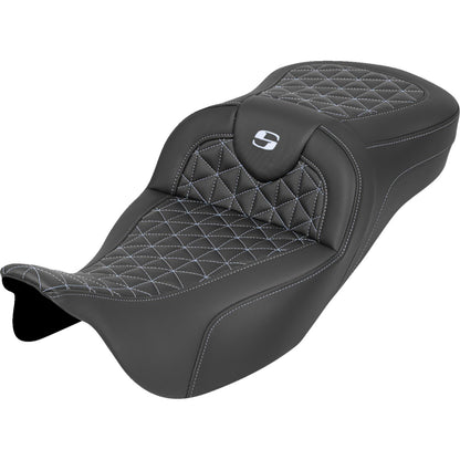 Saddlemen RoadSofa™ Tri Gripper Seat - Extended Reach - w/o Backrest - For FLH/FLT '08-'25_1887377