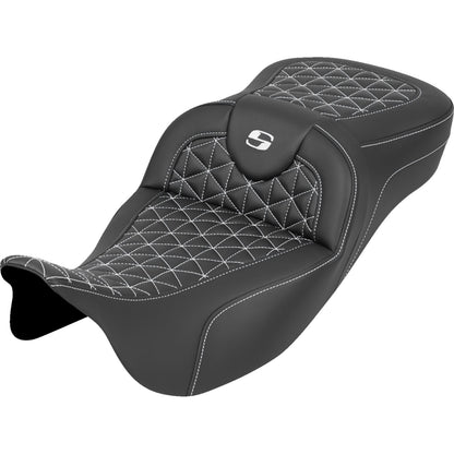 Saddlemen RoadSofa™ Tri Gripper Seat - Extended Reach - w/o Backrest - For FLH/FLT '08-'25_1887383