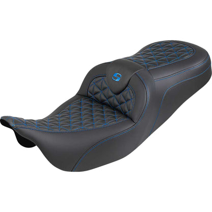 Saddlemen RoadSofa™ Tri Gripper Seat - Standard Reach - w/o Backrest - For FLH/FLT '08-'25_1887394