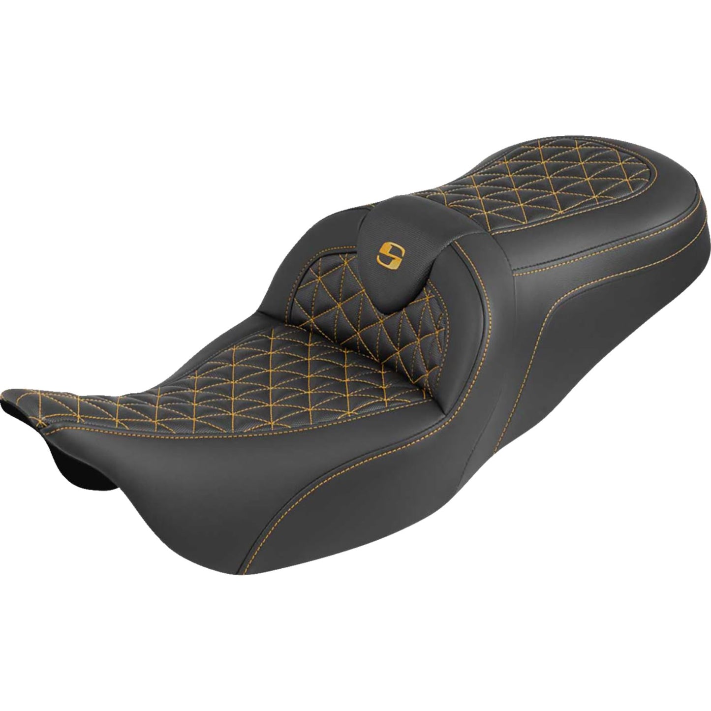 Saddlemen RoadSofa™ Tri Gripper Seat - Standard Reach - w/o Backrest - For FLH/FLT '08-'25_1887352