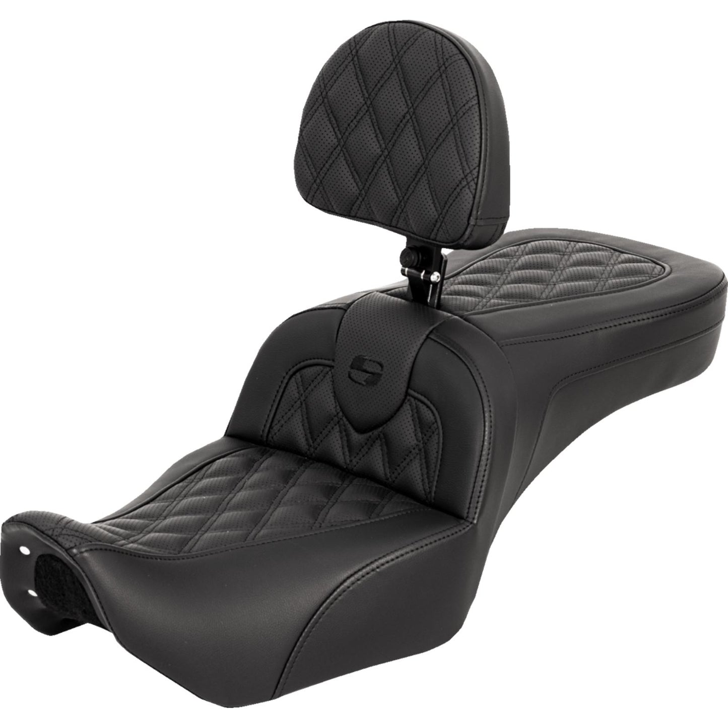 Saddlemen RoadSofa™ Seat - w/ Backrest - Lattice Stitch - For RH975 '22-'25 [MPN: 0804-0852]_1887325