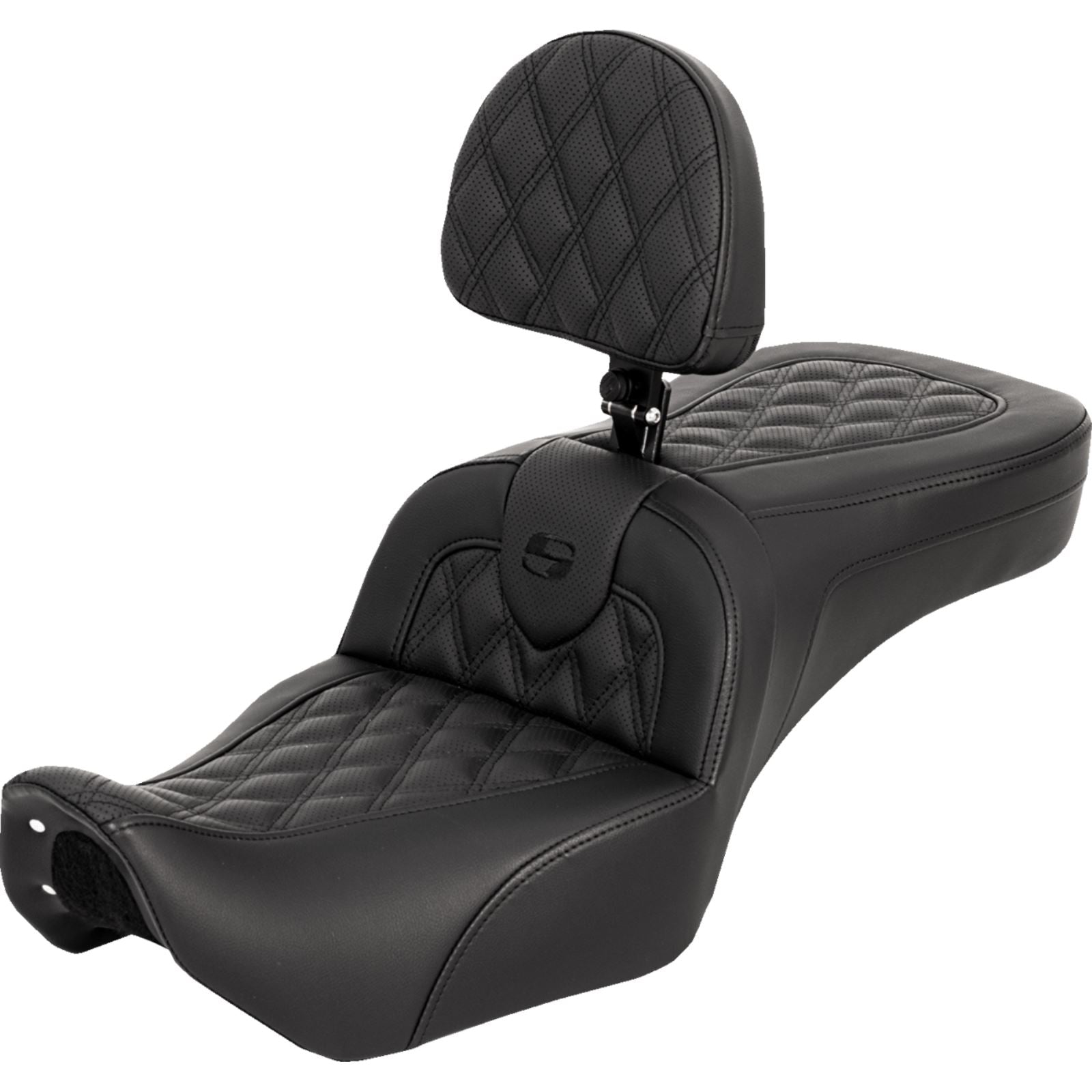 Saddlemen RoadSofa™ Seat - w/ Backrest - Lattice Stitch - For RH975 '22-'25 [MPN: 0804-0852]_1887325