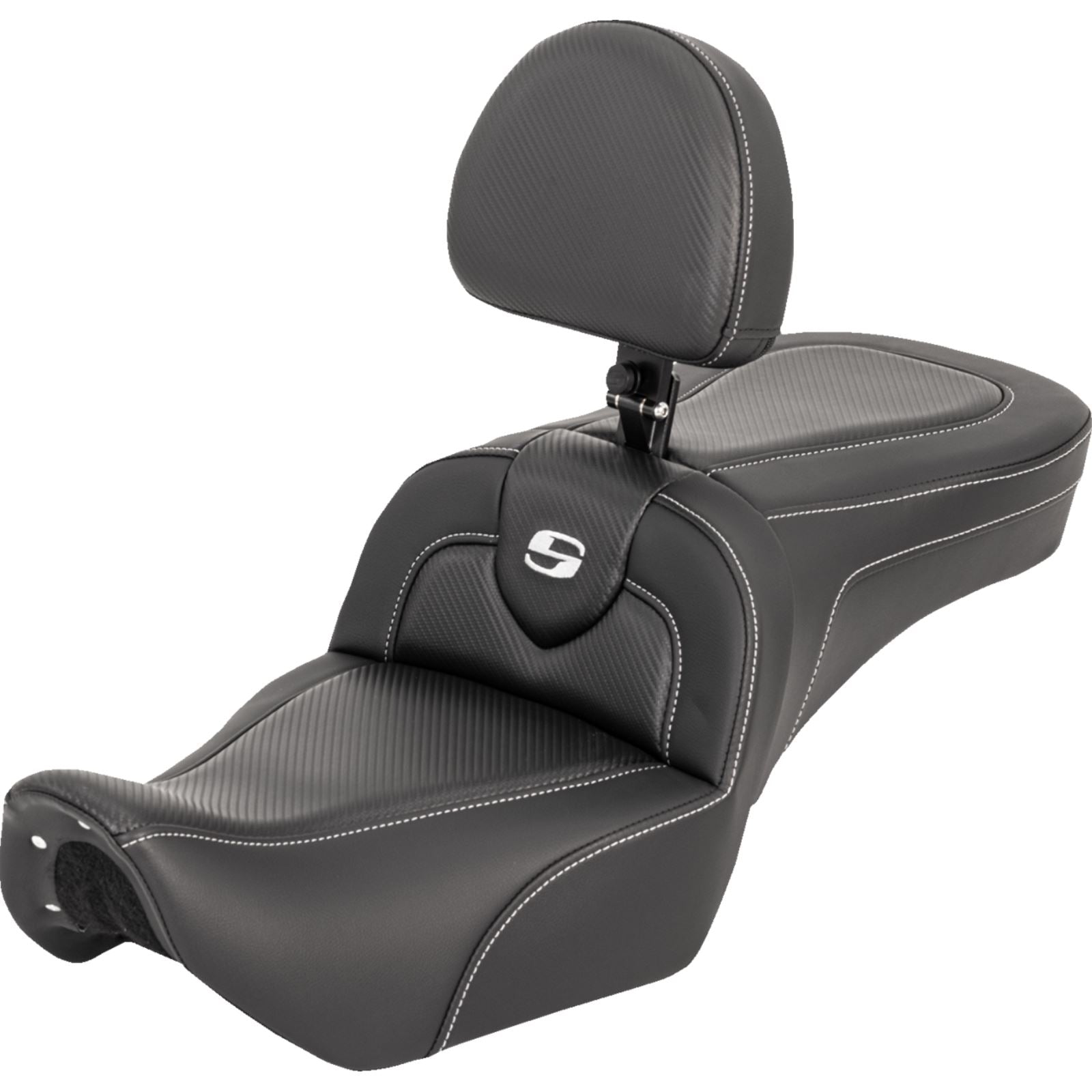 Saddlemen RoadSofa™ Seat - w/ Backrest - Carbon Fiber - For RH975 '22-'25 [MPN: 0804-0854]_1887368
