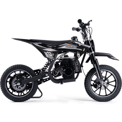 MotoTec USA Pioneer 49cc 2-Stroke Kids Gas Dirt Bike - Black [MPN: MT-DB-49cc-Pioneer_Black]_1893004