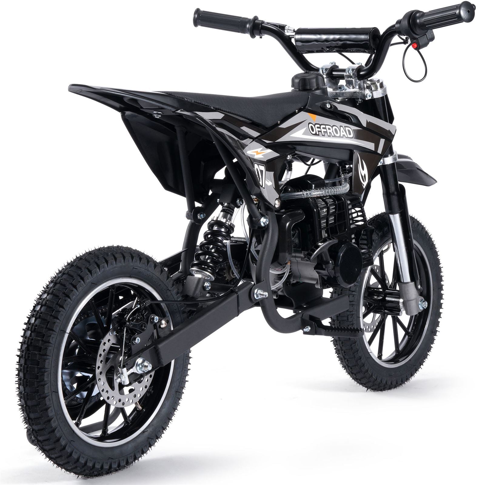 MotoTec USA Pioneer 49cc 2-Stroke Kids Gas Dirt Bike - Black [MPN: MT-DB-49cc-Pioneer_Black]_1893005
