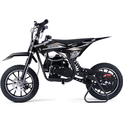 MotoTec USA Pioneer 49cc 2-Stroke Kids Gas Dirt Bike - Black [MPN: MT-DB-49cc-Pioneer_Black]_1893007