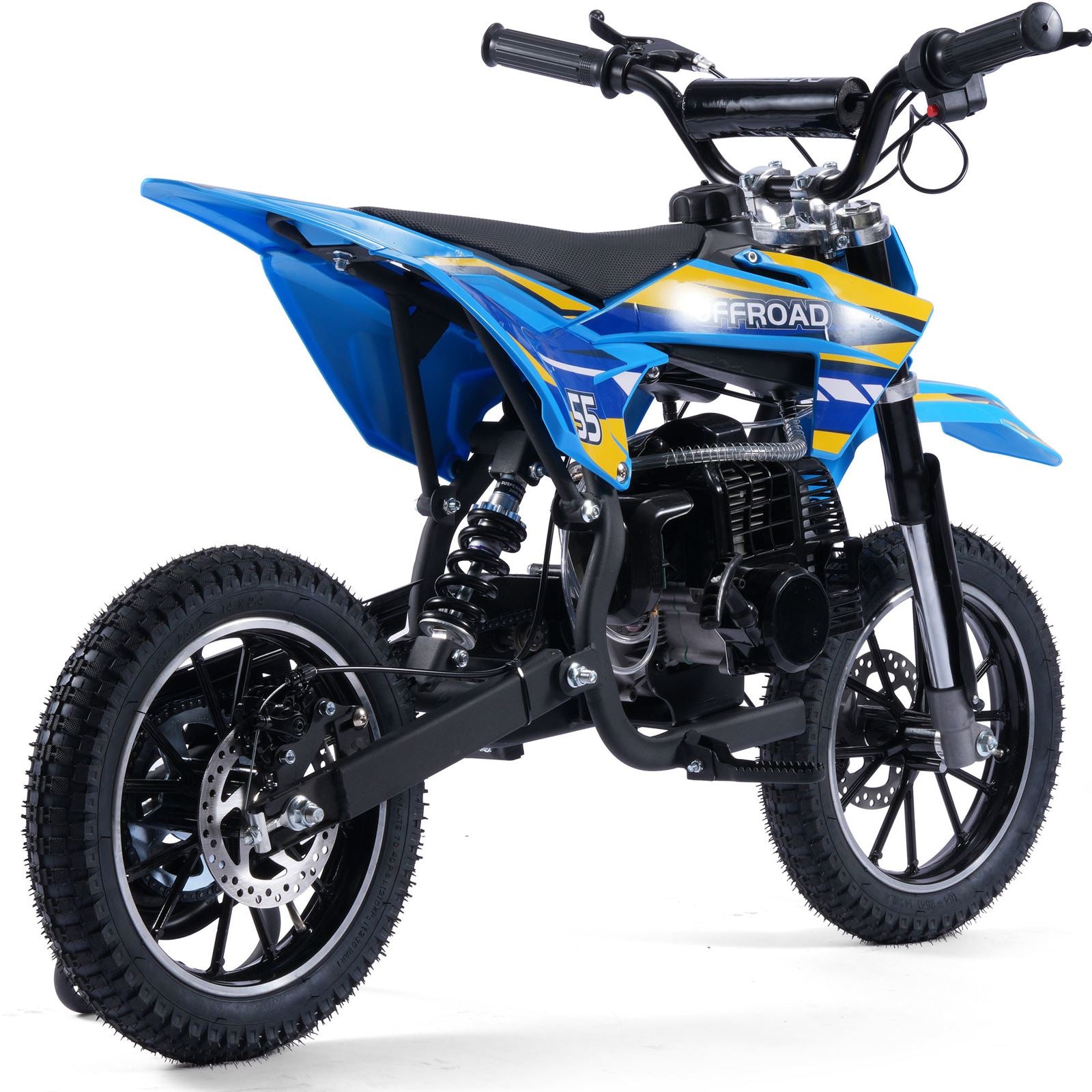 MotoTec USA Pioneer 49cc 2-Stroke Kids Gas Dirt Bike - Blue [MPN: MT-DB-49cc-Pioneer_Blue]_1893019