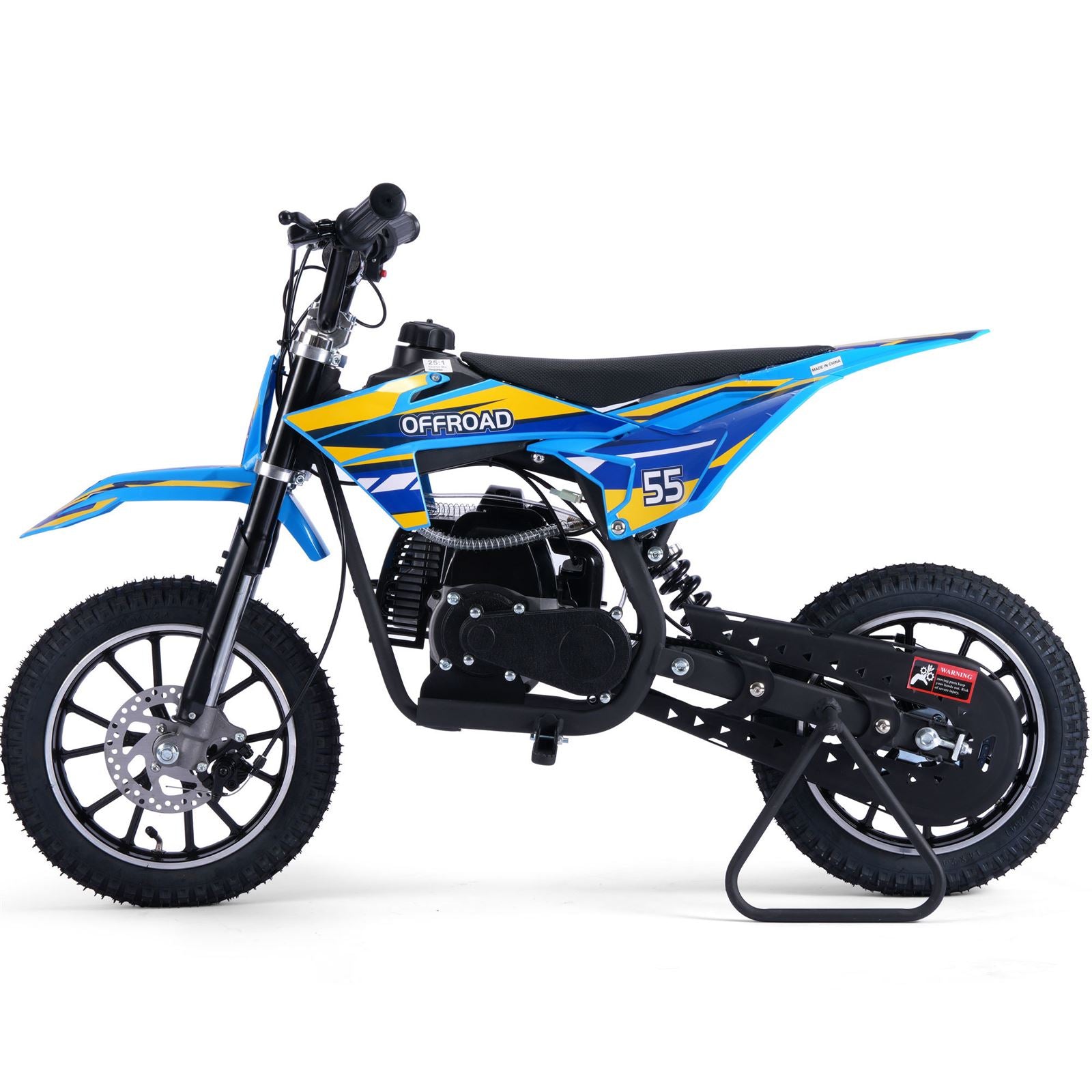 MotoTec USA Pioneer 49cc 2-Stroke Kids Gas Dirt Bike - Blue [MPN: MT-DB-49cc-Pioneer_Blue]_1893017