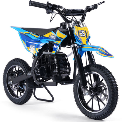 MotoTec USA Pioneer 49cc 2-Stroke Kids Gas Dirt Bike - Blue [MPN: MT-DB-49cc-Pioneer_Blue]_1893015