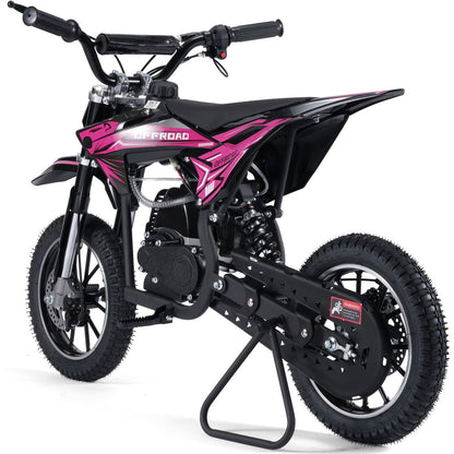 MotoTec USA Pioneer 49cc 2-Stroke Kids Gas Dirt Bike - Pink [MPN: MT-DB-49cc-Pioneer_Pink]_1893012