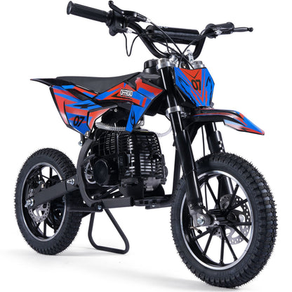 MotoTec USA Pioneer 49cc 2-Stroke Kids Gas Dirt Bike - Red [MPN: MT-DB-49cc-Pioneer_Red]_1893027