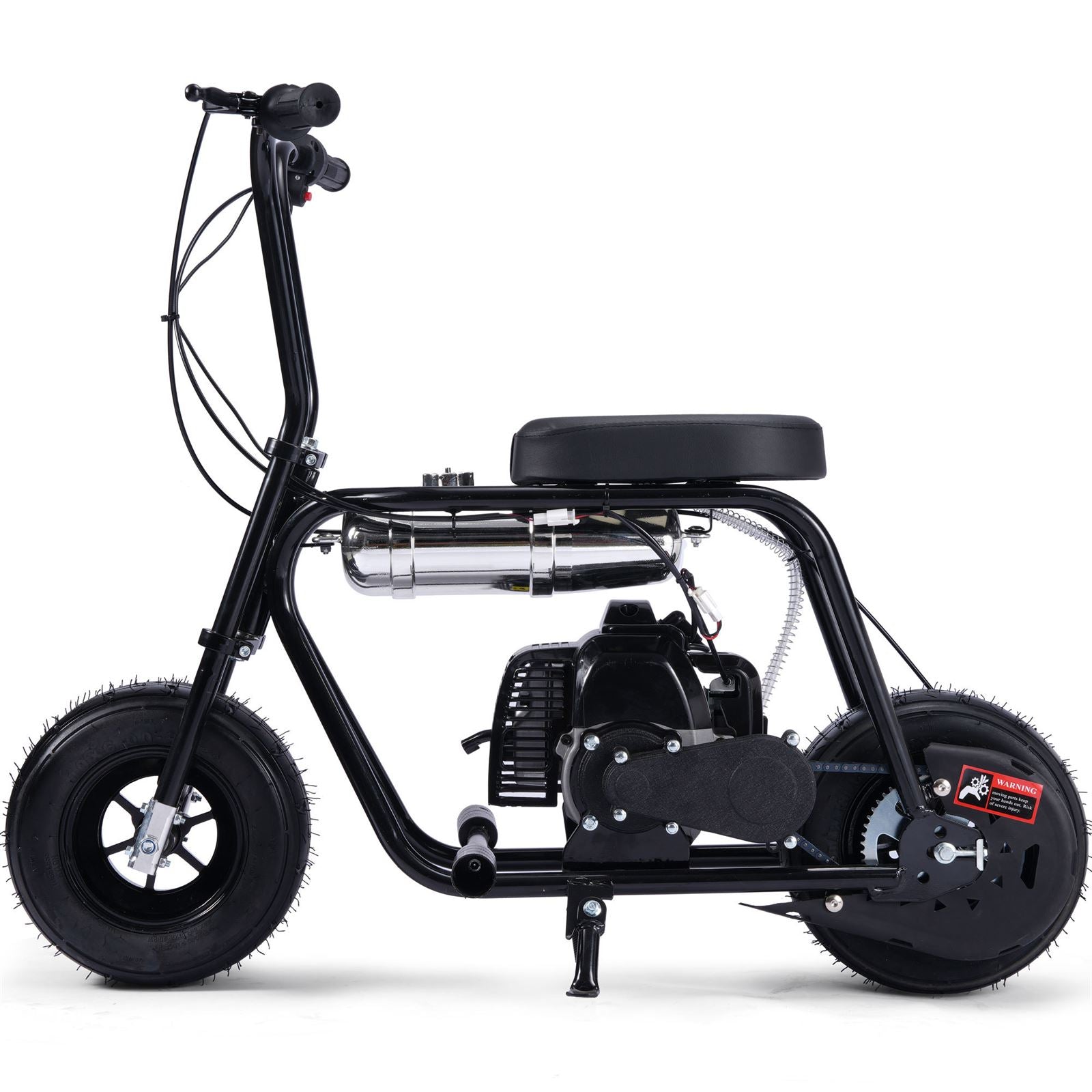 MotoTec USA Wild Rover 49cc 2-Stroke Kids Gas Mini Bike - Black [MPN: MT-Wild-Rover-49cc-Mini-Bike_Black]_1893230