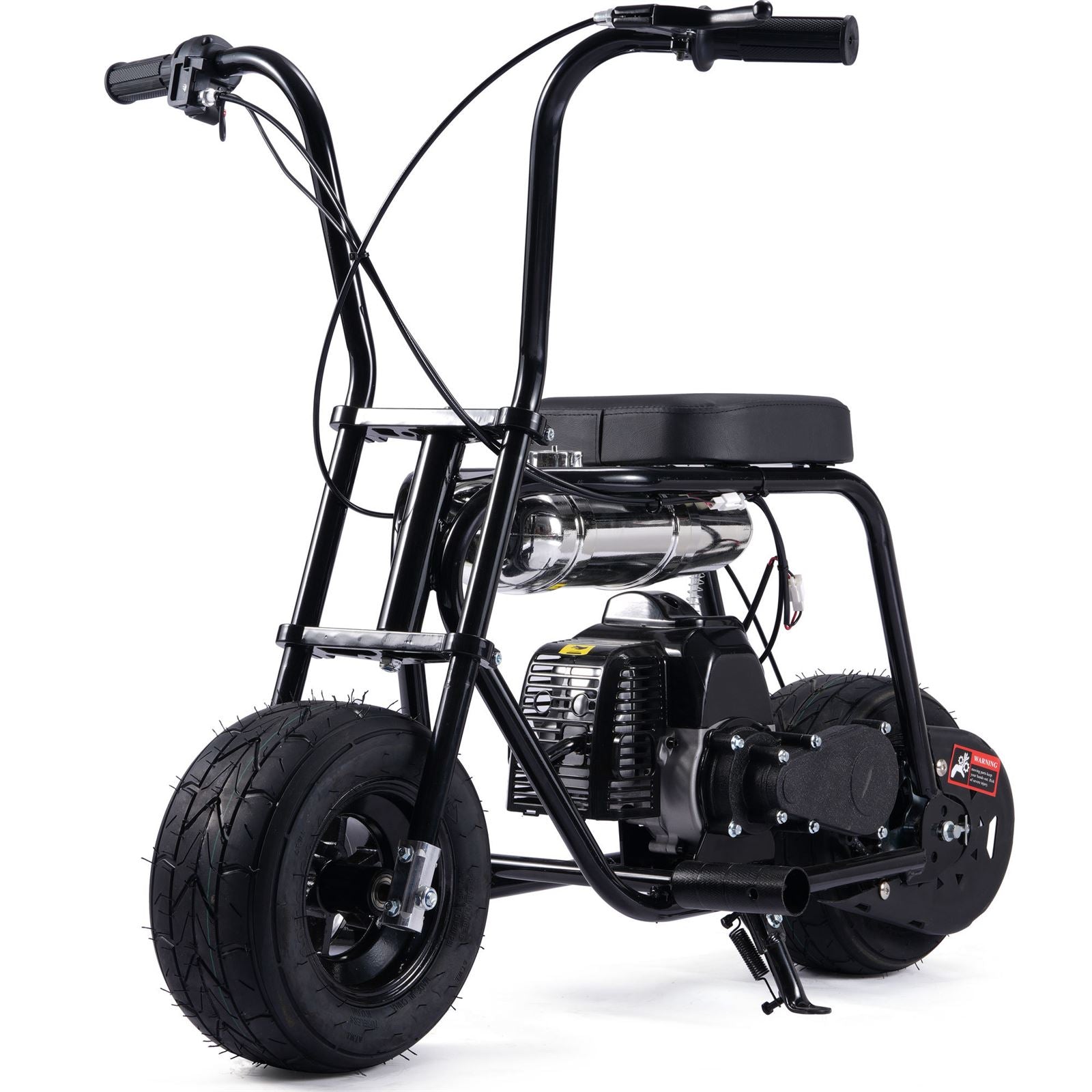 MotoTec USA Wild Rover 49cc 2-Stroke Kids Gas Mini Bike - Black [MPN: MT-Wild-Rover-49cc-Mini-Bike_Black]_1893232