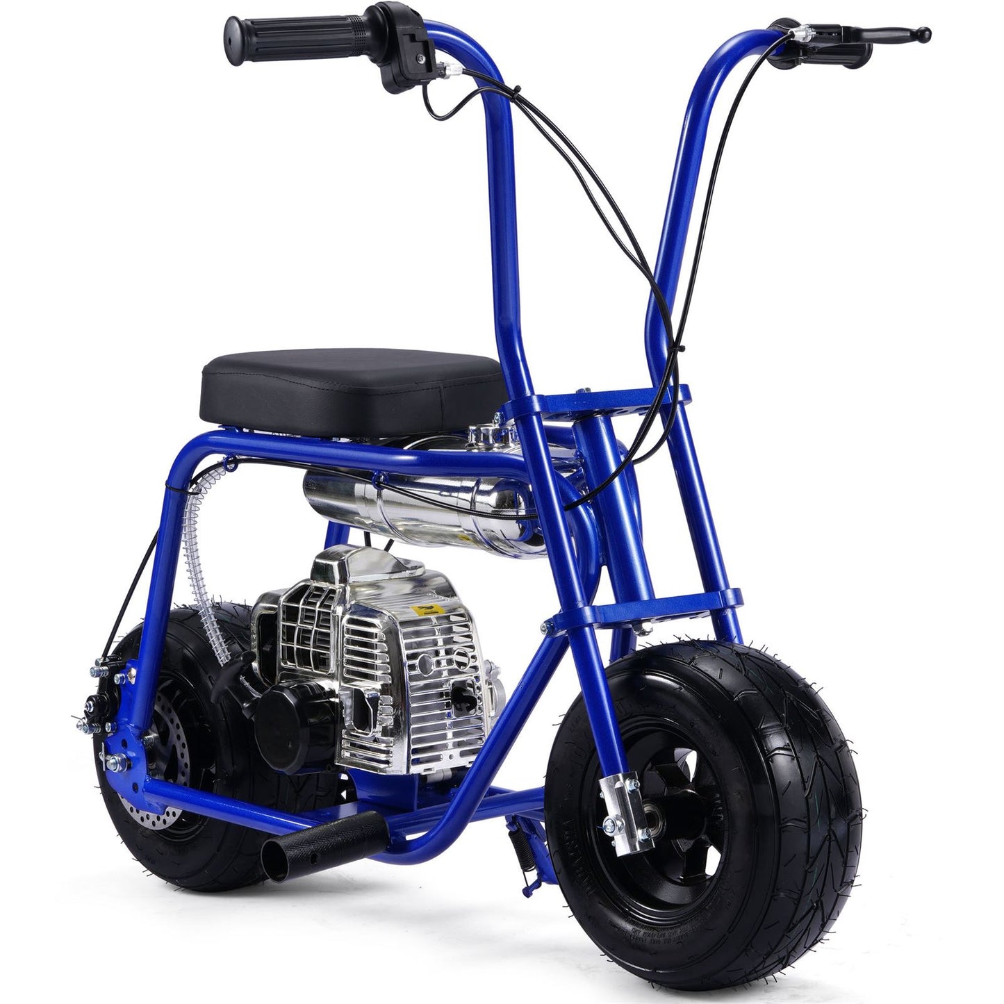 MotoTec USA Wild Rover 49cc 2-Stroke Kids Gas Mini Bike - Blue [MPN: MT-Wild-Rover-49cc-Mini-Bike_Blue]_1893244