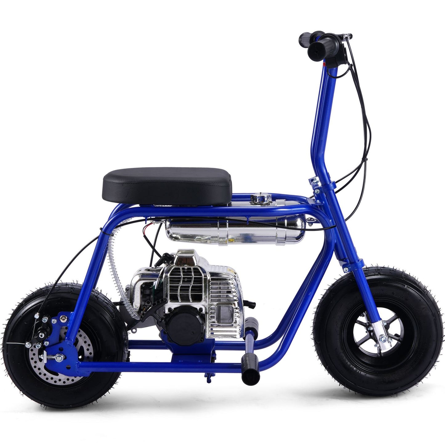 MotoTec USA Wild Rover 49cc 2-Stroke Kids Gas Mini Bike - Blue [MPN: MT-Wild-Rover-49cc-Mini-Bike_Blue]_1893243