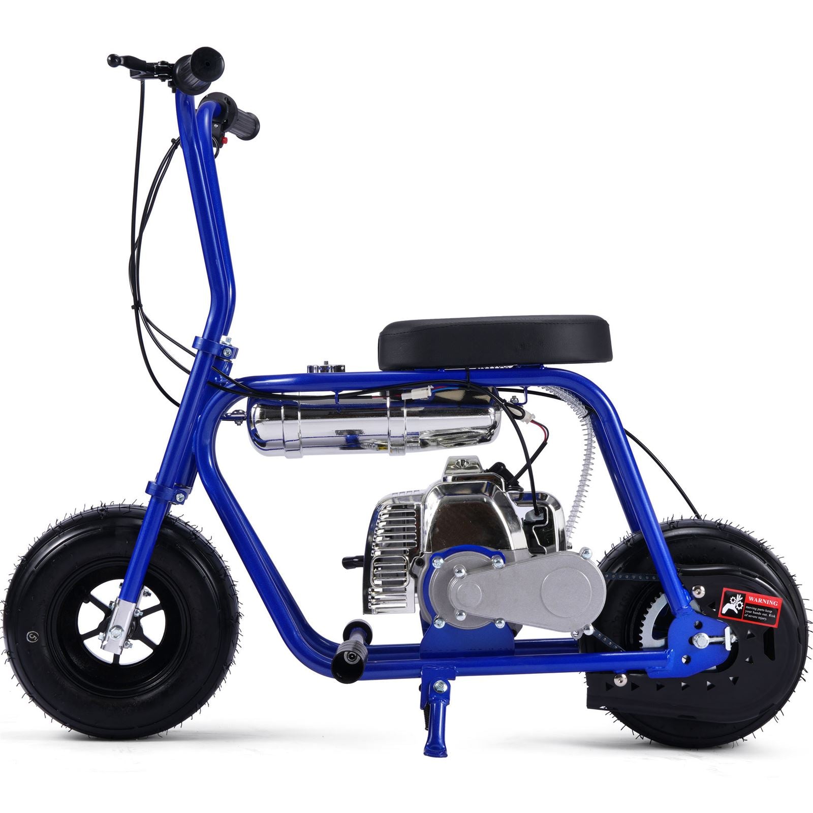 MotoTec USA Wild Rover 49cc 2-Stroke Kids Gas Mini Bike - Blue [MPN: MT-Wild-Rover-49cc-Mini-Bike_Blue]_1893240
