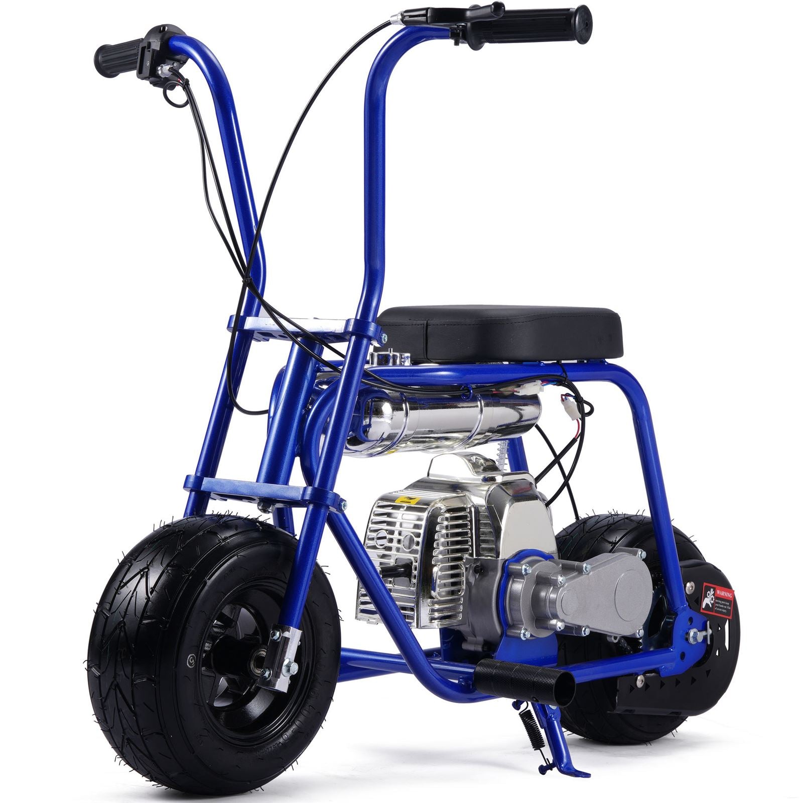 MotoTec USA Wild Rover 49cc 2-Stroke Kids Gas Mini Bike - Blue [MPN: MT-Wild-Rover-49cc-Mini-Bike_Blue]_1893239