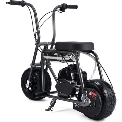 MotoTec USA Wild Rover 49cc 2-Stroke Kids Gas Mini Bike - Grey [MPN: MT-Wild-Rover-49cc-Mini-Bike_Grey]_1893235