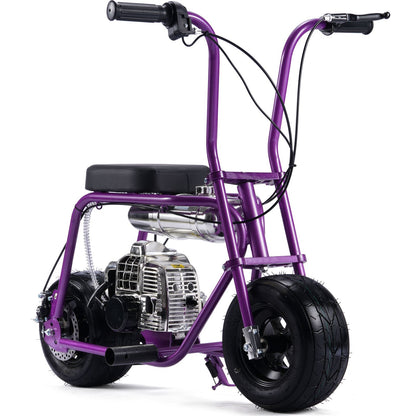 MotoTec USA Wild Rover 49cc 2-Stroke Kids Gas Mini Bike - Purple [MPN: MT-Wild-Rover-49cc-Mini-Bike_Purple]_1893248