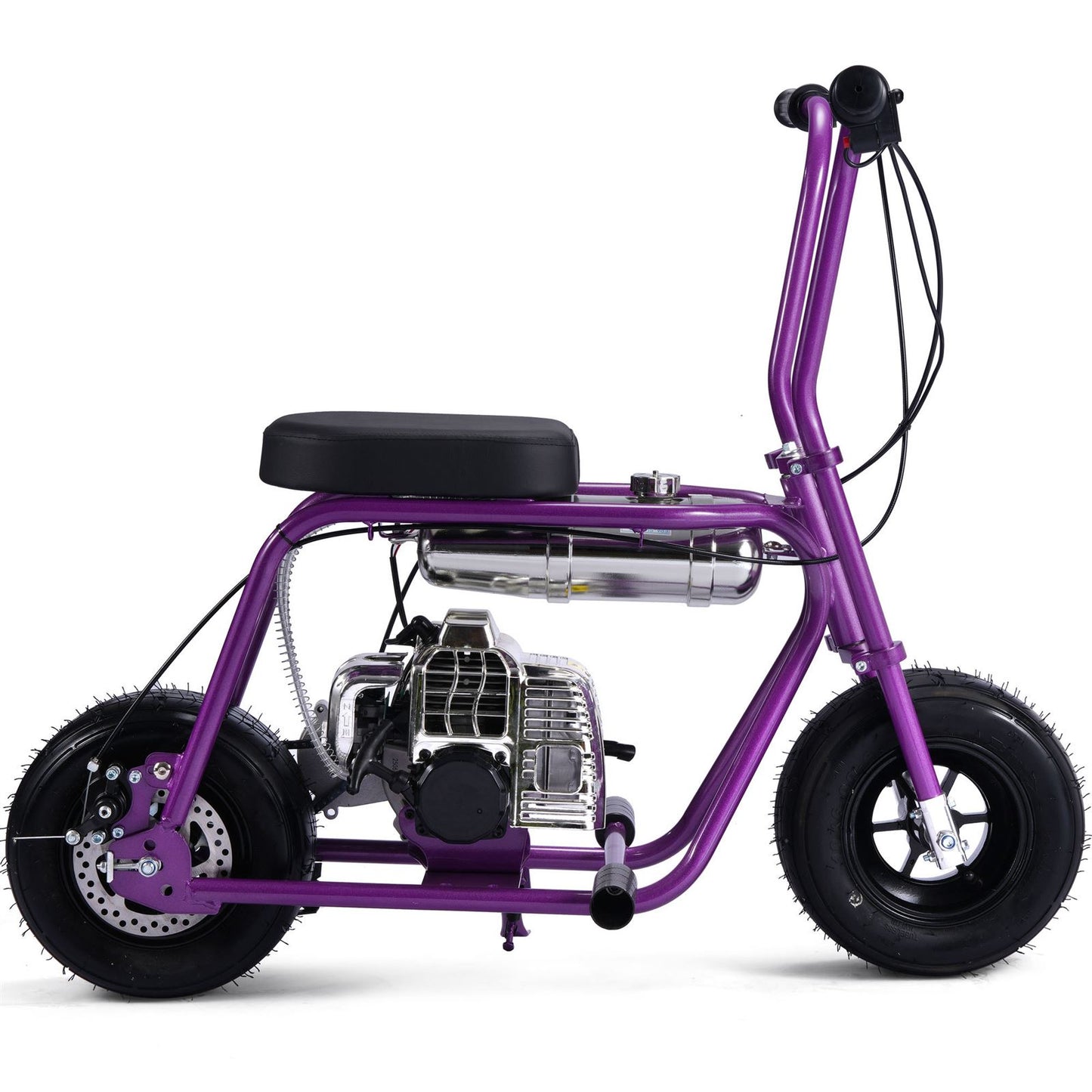 MotoTec USA Wild Rover 49cc 2-Stroke Kids Gas Mini Bike - Purple [MPN: MT-Wild-Rover-49cc-Mini-Bike_Purple]_1893249