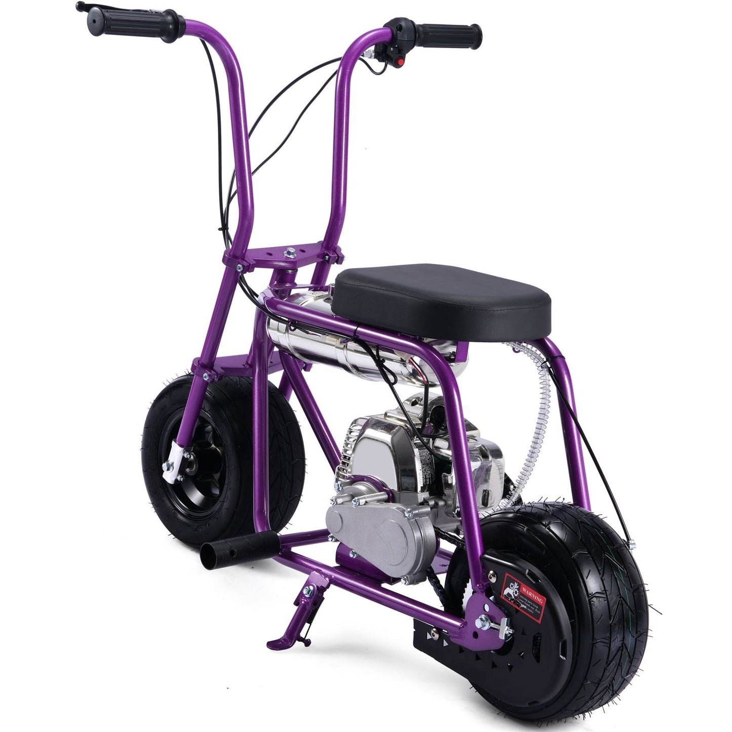 MotoTec USA Wild Rover 49cc 2-Stroke Kids Gas Mini Bike - Purple [MPN: MT-Wild-Rover-49cc-Mini-Bike_Purple]_1893251