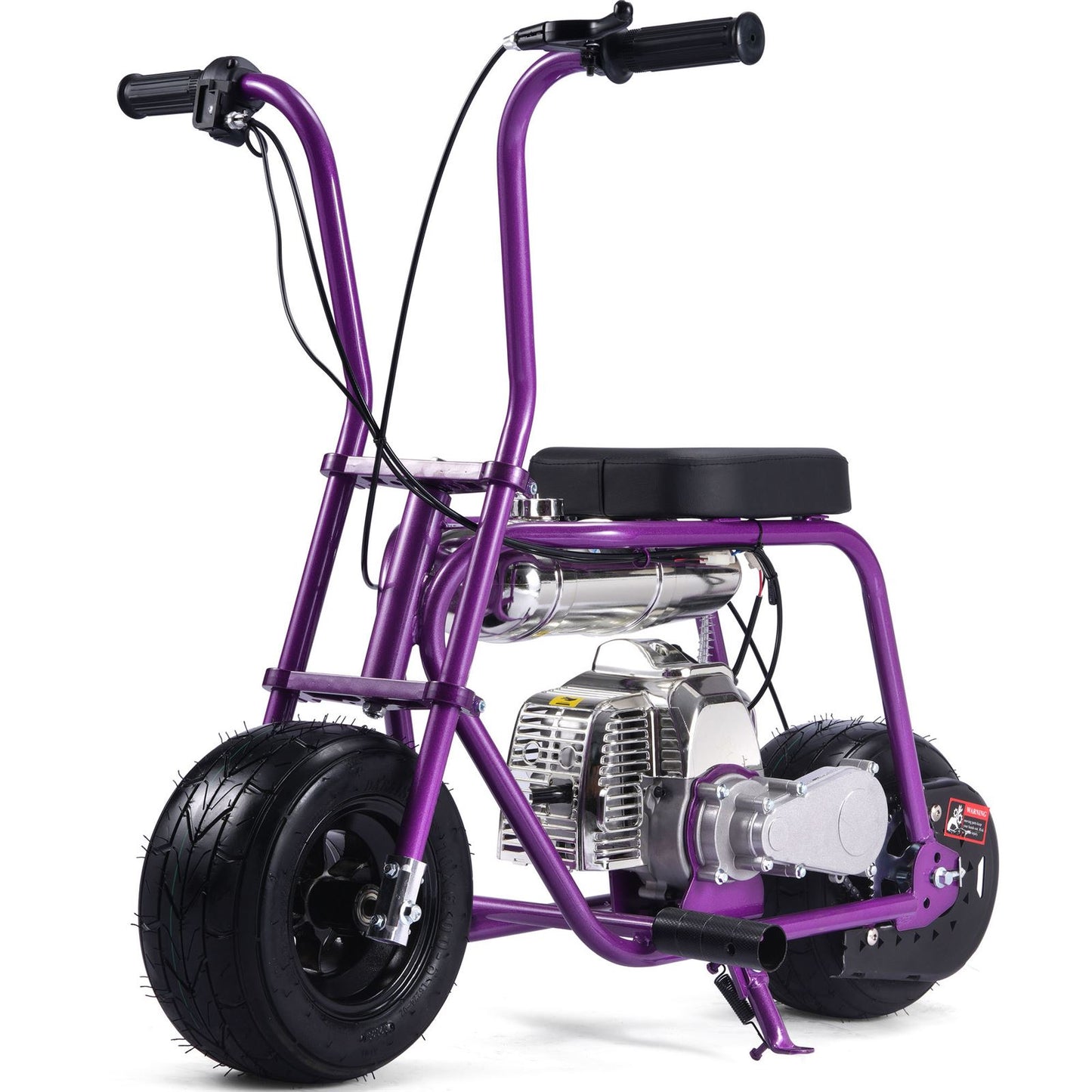 MotoTec USA Wild Rover 49cc 2-Stroke Kids Gas Mini Bike - Purple [MPN: MT-Wild-Rover-49cc-Mini-Bike_Purple]_1893253