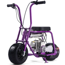MotoTec USA Wild Rover 49cc 2-Stroke Kids Gas Mini Bike - Purple [MPN: MT-Wild-Rover-49cc-Mini-Bike_Purple]_1893253