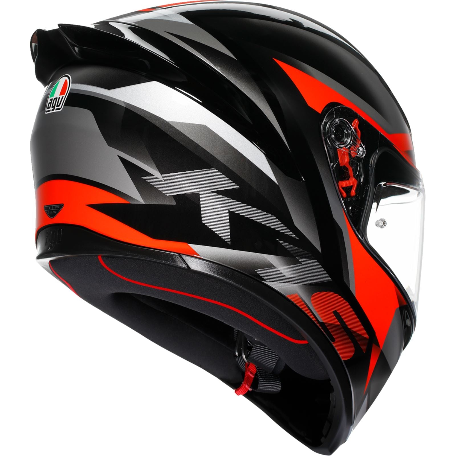 AGV Helmets K1 S Helmet - Fastlap - Black/Gray/Red_1892880