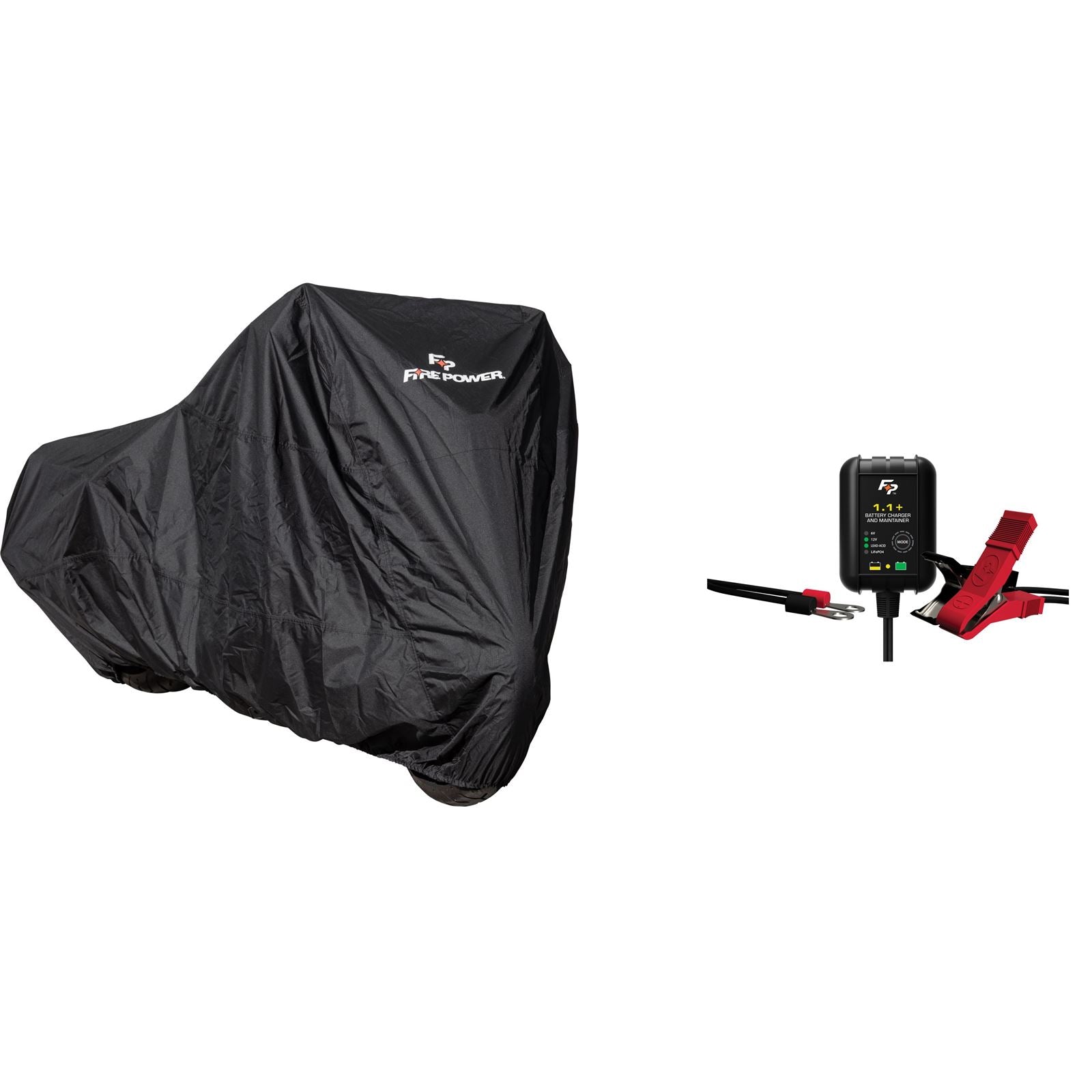 Fire Power Scooter Cover Medium + Battery Charger 6V/12V 1.1A [MPN: 56-08000M-490-2900]_1893258