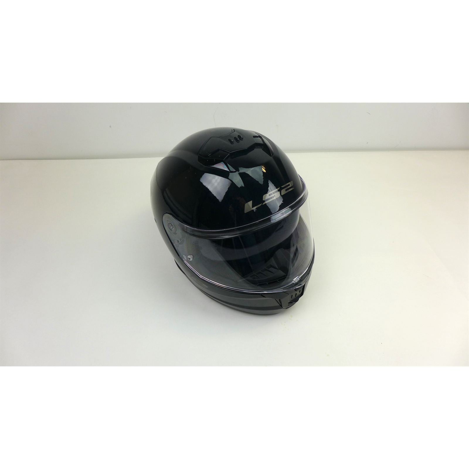 LS2 Stream II Solid Helmet with SunShield Gloss Black - Medium OPEN BOX [MPN: 808-1003]_1934413