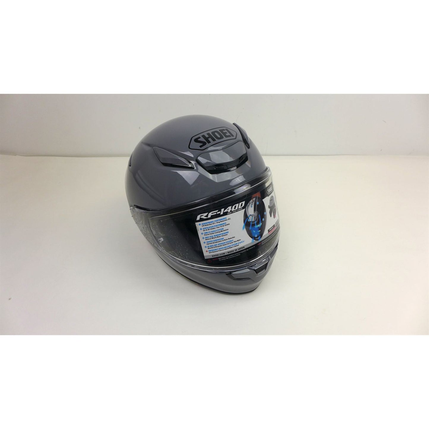 Shoei RF-1400 Helmet - Basalt Grey - Large OPEN BOX [MPN: 0101-0147-06]_1940237