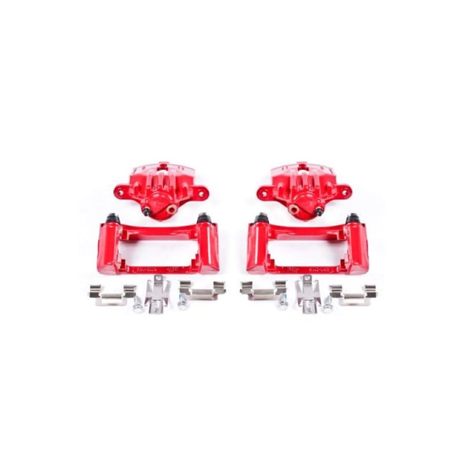 Powerstop Rear Red Calipers w/Brackets - Pair for 98-02 Chevrolet Camaro [MPN: S4696]_1898126