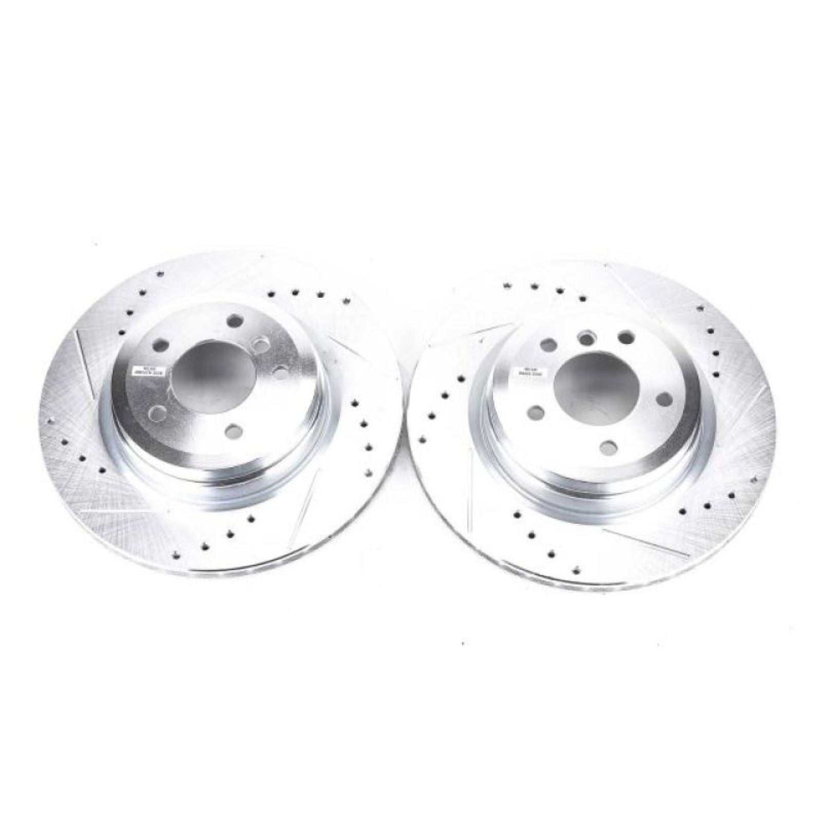 Powerstop Rear Evolution Drilled & Slotted Rotors - Pair for 2006 BMW 330i [MPN: EBR1021XPR]_1916193