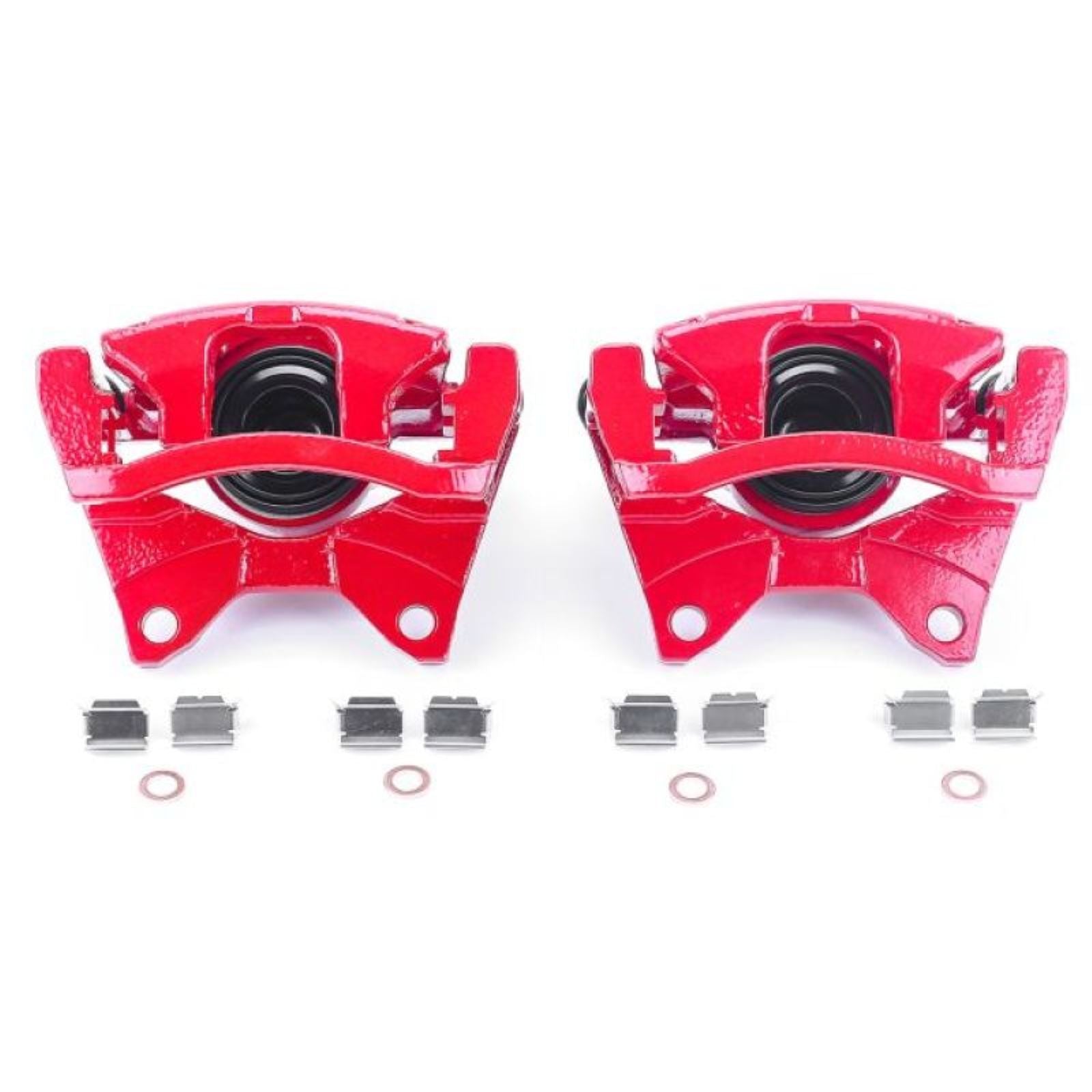 Powerstop Rear Red Calipers w/Brackets - Pair for 07-11 Dodge Nitro [MPN: S5046]_1916586