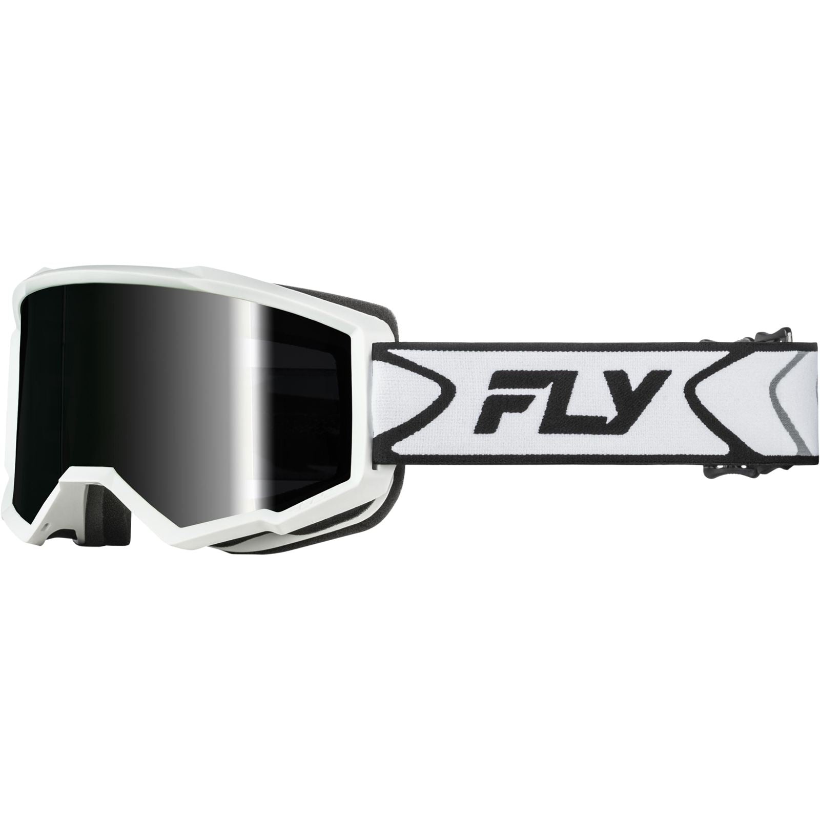 Fly Racing Zone Goggles - White/Black with Dark Smoke Hydrophoc Lens [MPN: 37-51169]_1946434