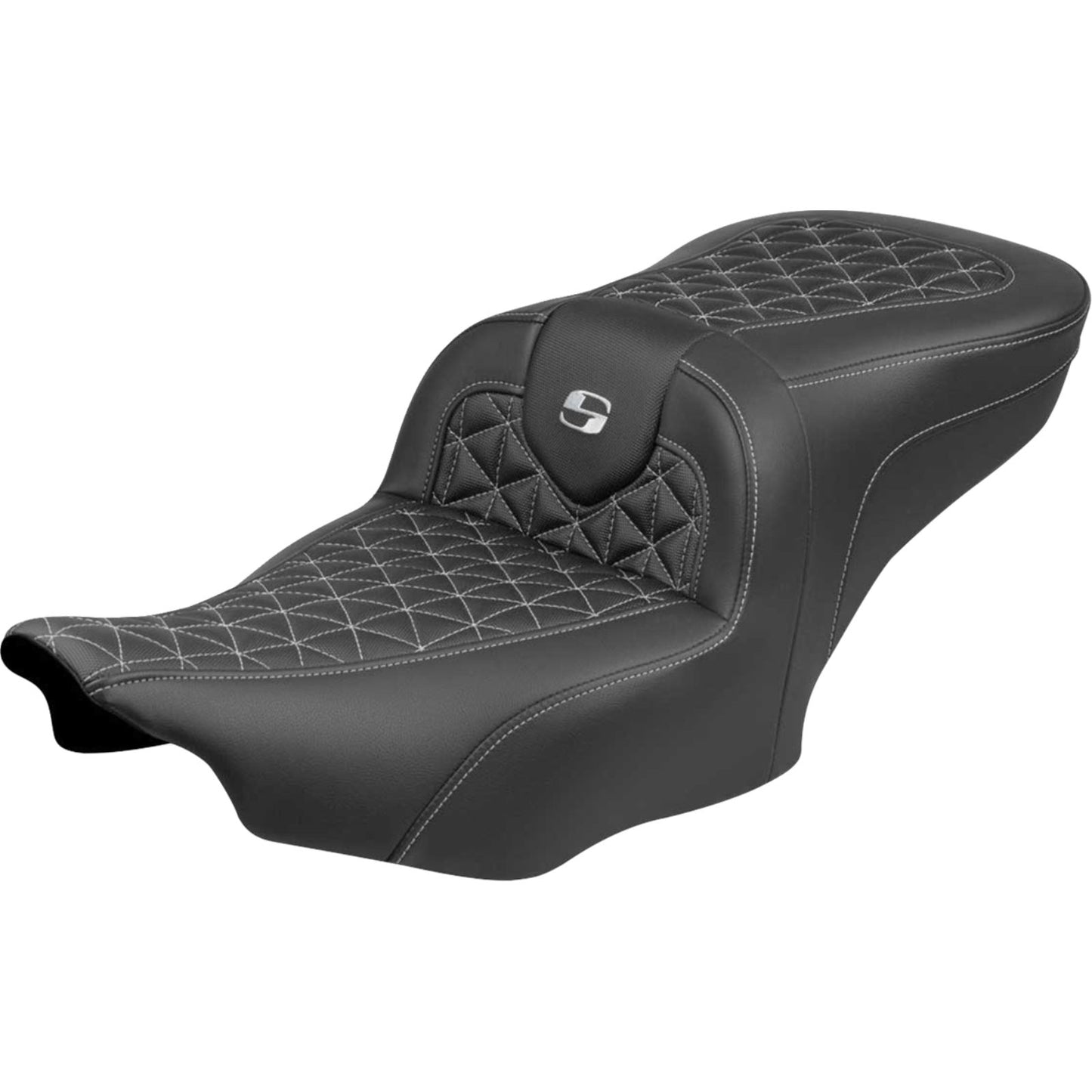 Saddlemen Roadsofa™ Seat - without Backrest Silver Stitch for FLH/FLT '23-'25 [MPN: 823-07-21005]_1943894