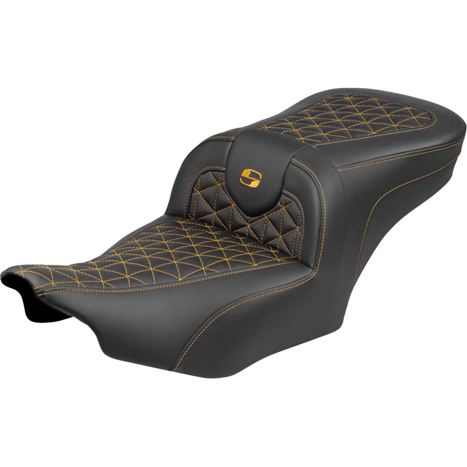 Saddlemen Roadsofa™ Seat - without Backrest - Gold Stitch for FLH/FLT '23-'25 [MPN: 823-07-21007]_1943474