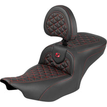 Saddlemen Roadsofa™ Seat - with Backrest - Red Stitch for FLH/FLT '23-'25 [MPN: 823-07-210B4]_1945581