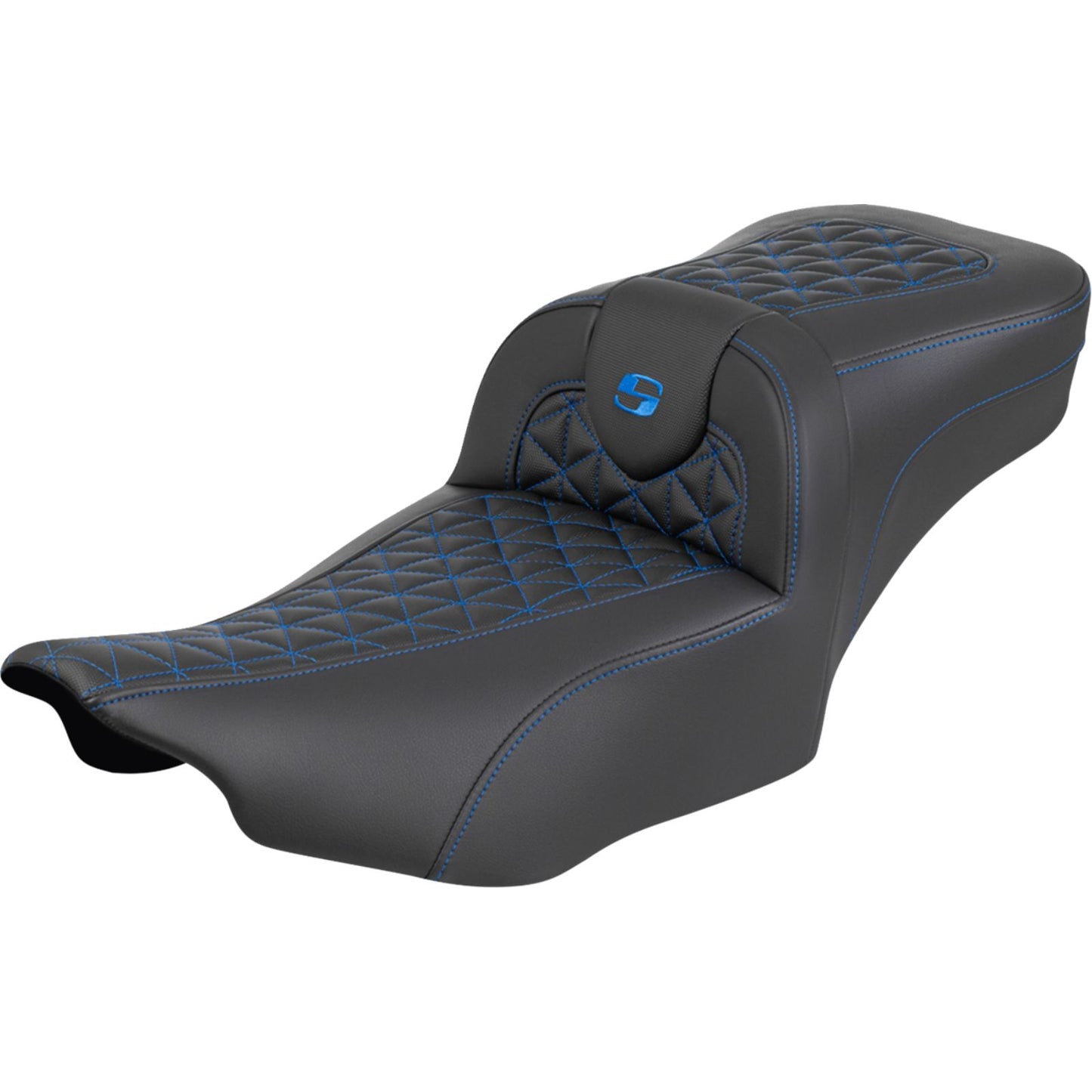 Saddlemen Roadsofa™ Seat without Backrest Blue Stitch for FLH/FLT '23-'25 [MPN: 823-07-21101]_1944679
