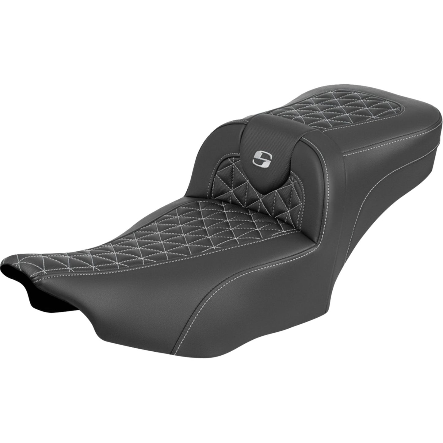 Saddlemen Roadsofa™ Seat - without Backrest Silver Stitch for FLH/FLT '23-'25 [MPN: 823-07-21105]_1944488
