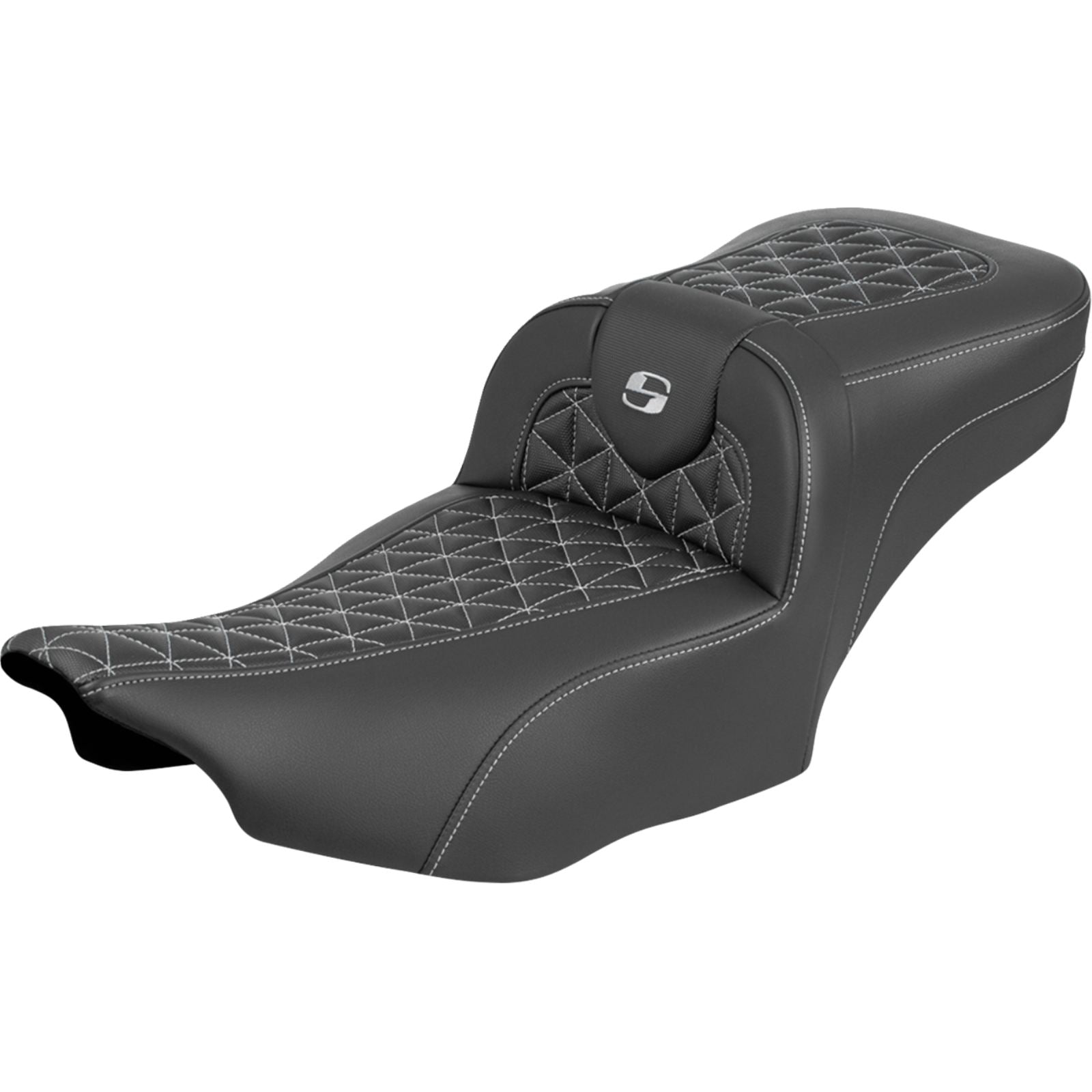 Saddlemen Roadsofa™ Seat - without Backrest Silver Stitch for FLH/FLT '23-'25 [MPN: 823-07-21105]_1944488