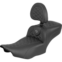 Saddlemen Roadsofa™ Seat - with Backrest - Gray Stitch for FLH/FLT '23-'25 [MPN: 823-07-211B2]_1944004