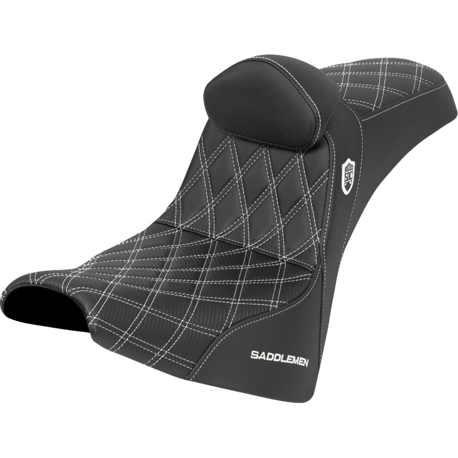 Saddlemen Performance Seat - White Stitch - Gripper for FXBB/FXST '18-'25 [MPN: SC81830DB6]_1944317