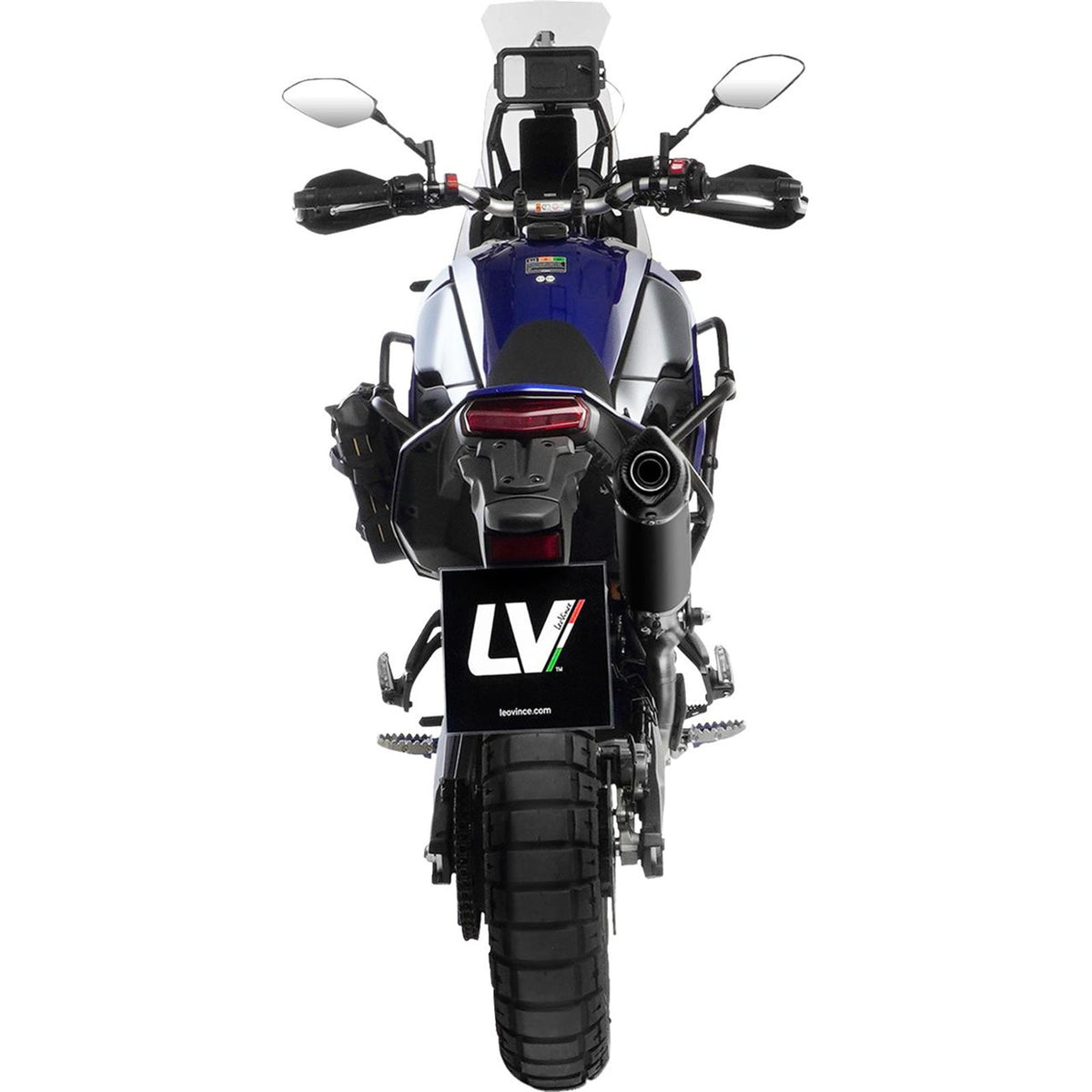 LeoVince LV One Evo Slip-On Muffler - High Mount - Black for Tenere 700 [MPN: 14465EBU:]_2569757