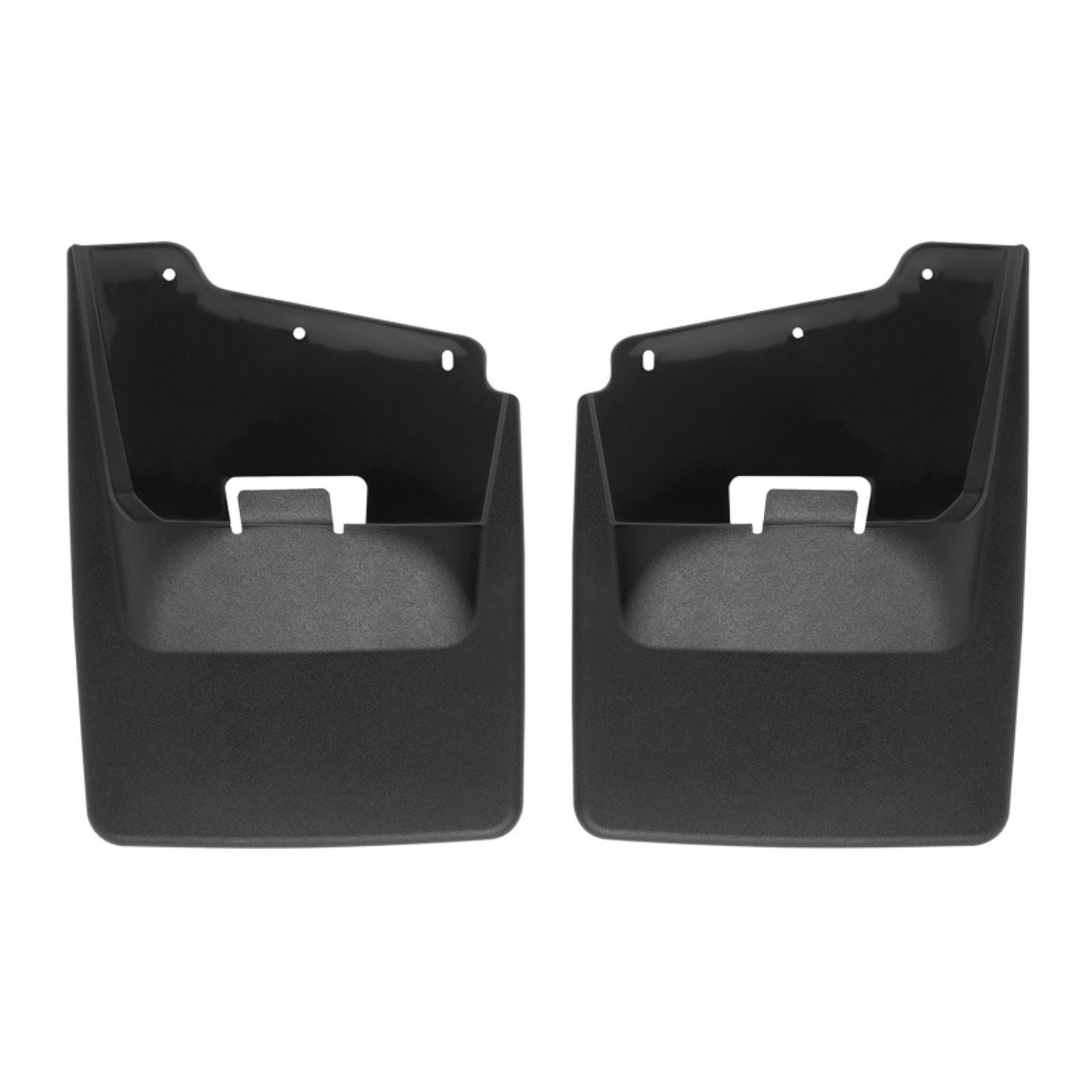 WeatherTech Rear No Drill Mudflaps Compatible with 2020+ GMC Sierra 2500HD/3500HD - Black [MPN: 120120]_1946135