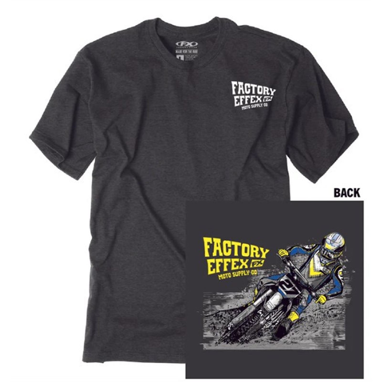 Factory Effex Rider Series #27 T-Shirt - Heather Charcoal _2069192