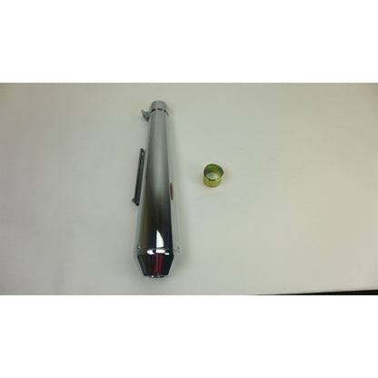 2FastMoto Chrome 17" Shorty Reverse Megaphone Exhaust Muffler OPEN BOX [MPN: 80-84030]_1949256