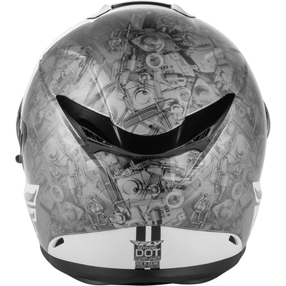 FLY Racing Sentinel Mech Helmet - Black/White/Grey_2099181