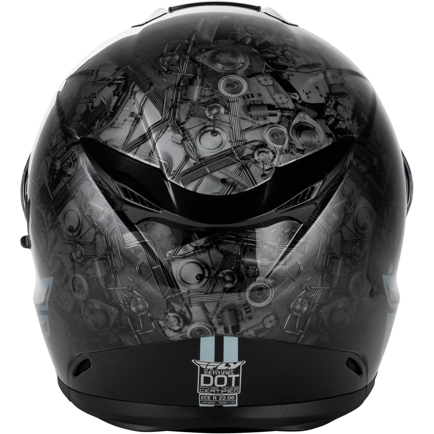 FLY Racing Sentinel Mech Helmet - Black/Grey/Red_2098975