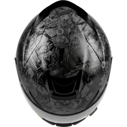 FLY Racing Sentinel Mech Helmet - Black/Grey/Gold_2099078